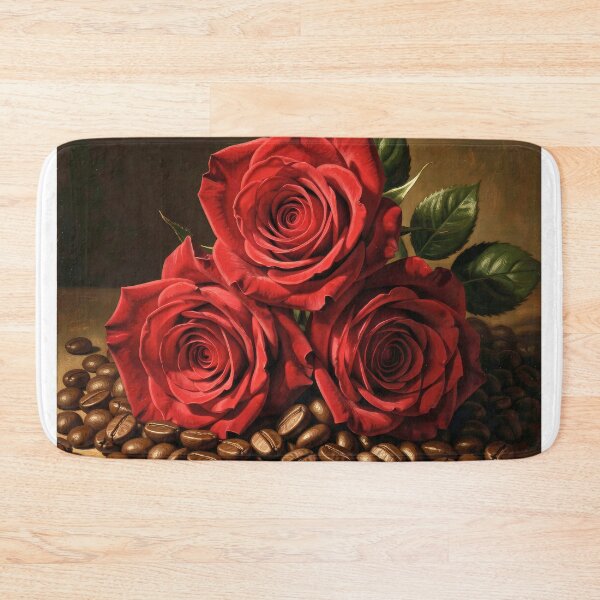 Item preview, Composition combining fresh red roses with coffee beans designed and sold by Marcu Ioachim.