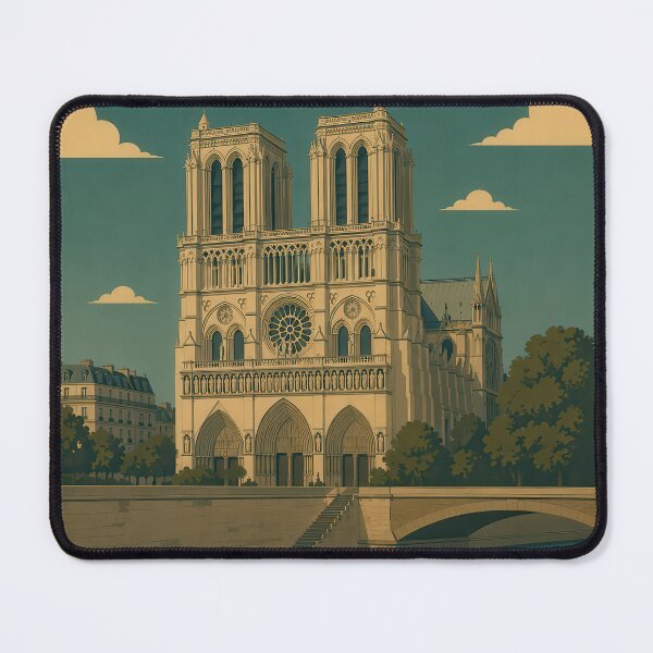 Item preview, Notre Dame – Paris Retro Architecture Poster designed and sold by Earth Celebration Designs.