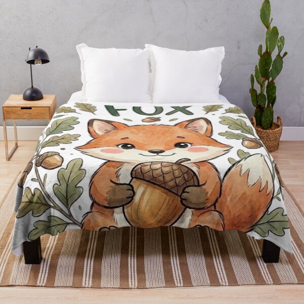 Item preview, Cute Red Fox in Wildflowers designed and sold by AetherEcho.