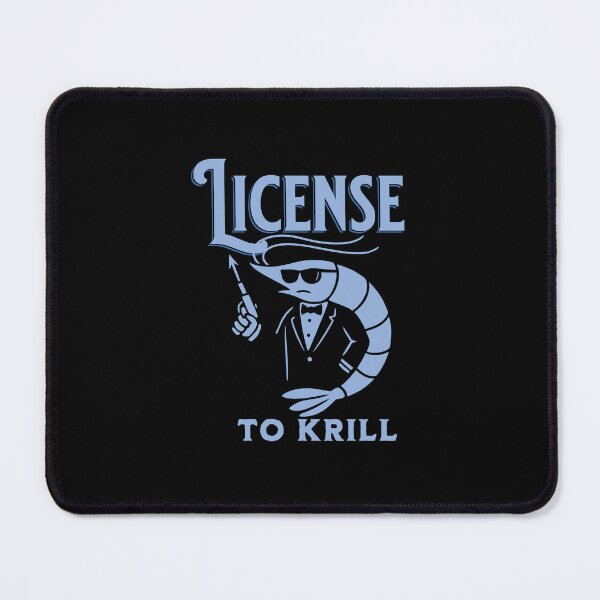 Item preview, License to Krill Funny Shrimp Secret Agent Pun designed and sold by GraphicsMark.