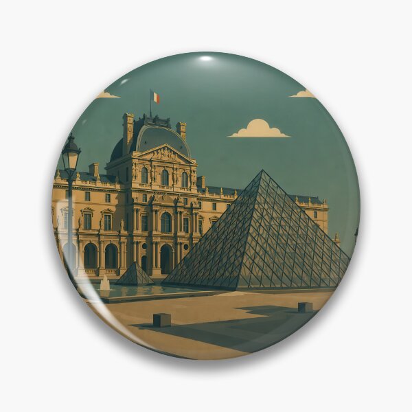 Item preview, Louvre Museum – Paris Vintage Art Print designed and sold by Earth Celebration Designs.