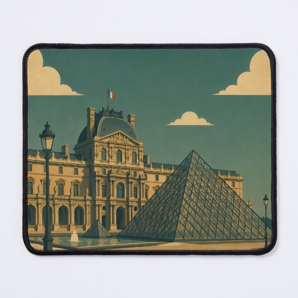 Item preview, Louvre Museum – Paris Vintage Art Print designed and sold by Earth Celebration Designs.