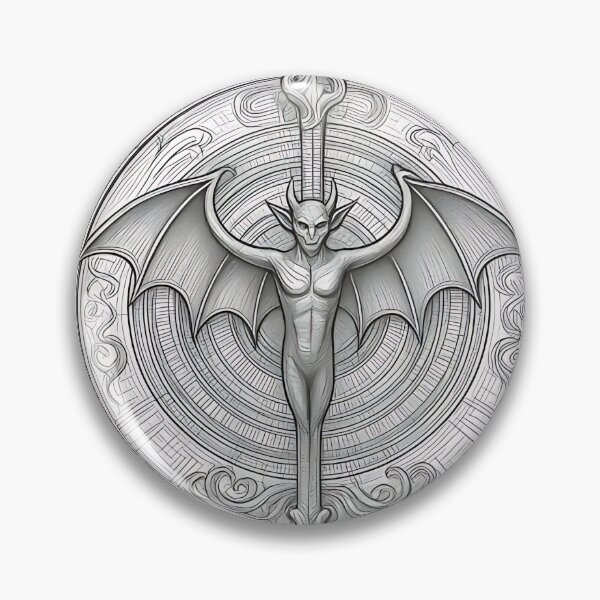 Item preview, Gothic Gargoyle Sigil Engraving, Occult Demon Alchemy Circle designed and sold by DarkOriginArts.