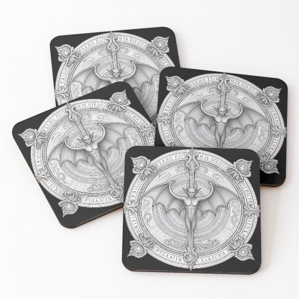 Item preview, Gothic Gargoyle Sigil Engraving, Occult Demon Alchemy Circle designed and sold by DarkOriginArts.