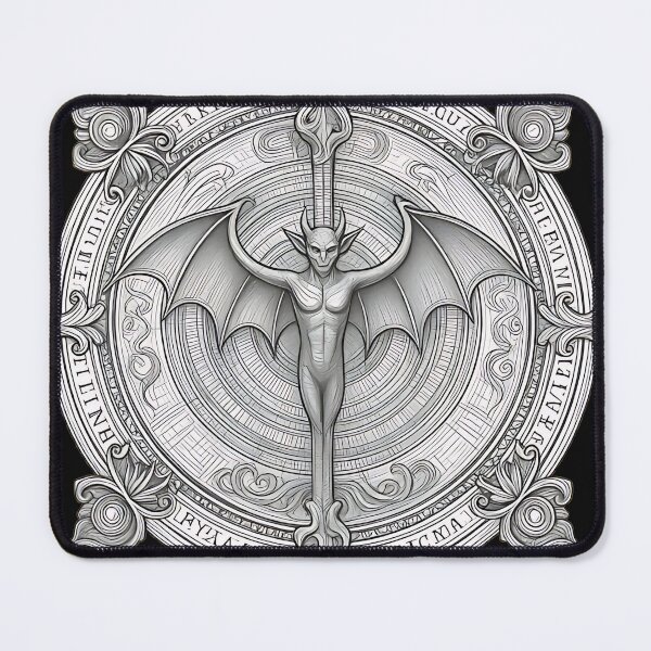 Item preview, Gothic Gargoyle Sigil Engraving, Occult Demon Alchemy Circle designed and sold by DarkOriginArts.