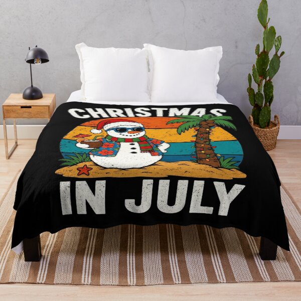 Item preview, Vintage Christmas in July Snowman Summer Beach Vacation Xmas designed and sold by clothesy7.