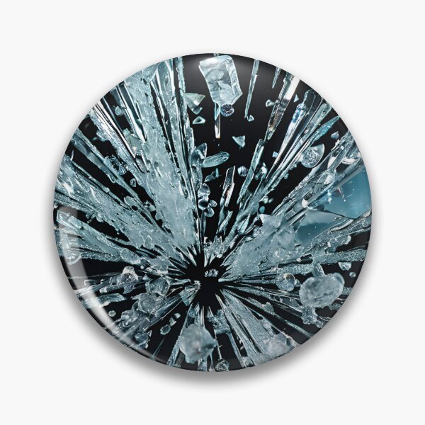 Item preview, Hyper-Realistic Shattered Glass Illusion Burst Art designed and sold by CuteSlothWorld.