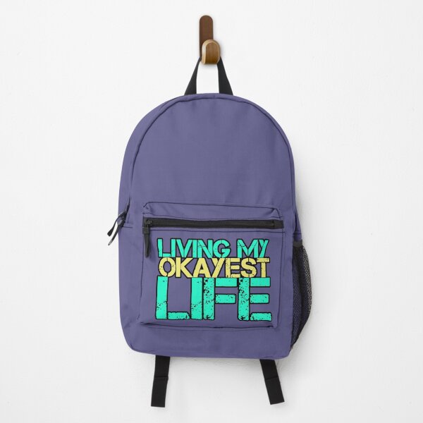 Item preview, Living My Okayest Life Funny Sarcastic Quote Grunge Meme designed and sold by AstronautMerch.