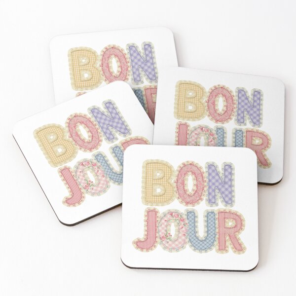 Item preview, The Word "BONJOUR" in a Patchwork Style designed and sold by Soulstar Designs.