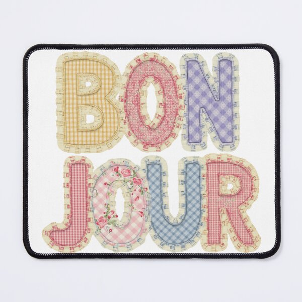 Item preview, The Word "BONJOUR" in a Patchwork Style designed and sold by Soulstar Designs.