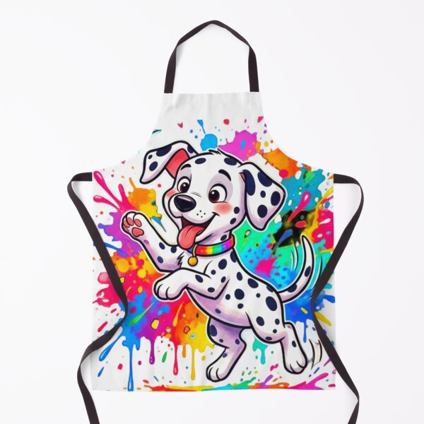 Item preview, Cute Dalmatian Puppy Rainbow Paint Splash Cartoon Dog Art designed and sold by ExploreAura Studio.