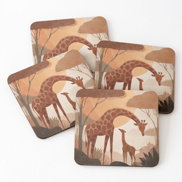 Item preview, Warm Retro Giraffe Illustration | Earthy Nursery Decor designed and sold by WabiSabiSjak.