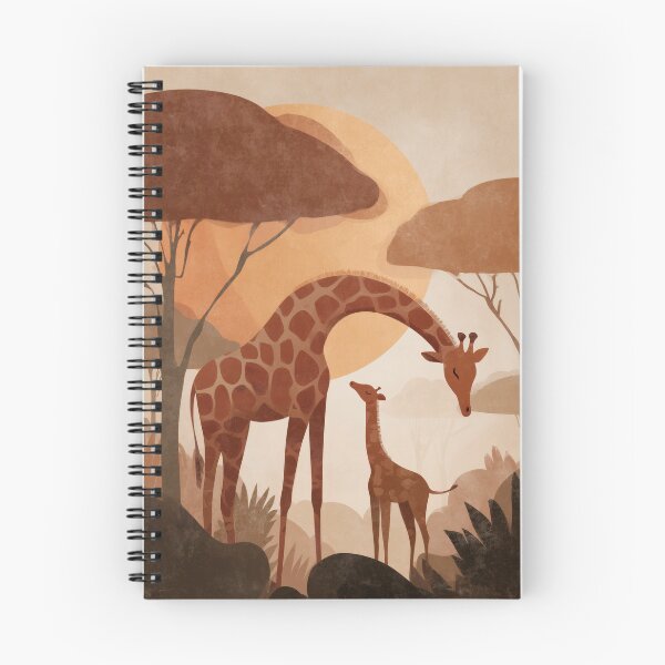 Item preview, Warm Retro Giraffe Illustration | Earthy Nursery Decor designed and sold by WabiSabiSjak.