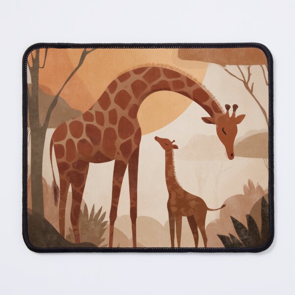 Item preview, Warm Retro Giraffe Illustration | Earthy Nursery Decor designed and sold by WabiSabiSjak.