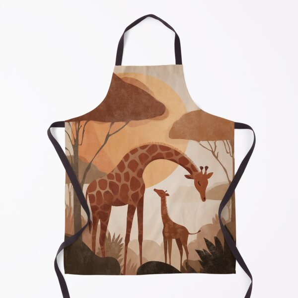 Item preview, Warm Retro Giraffe Illustration | Earthy Nursery Decor designed and sold by WabiSabiSjak.