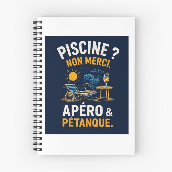 Item preview, Swimming pool? No thanks - Vintage drinks and pétanque designed and sold by Zopadesign.