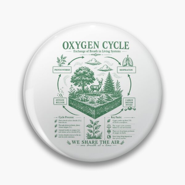 Item preview, Vintage Science Oxygen Cycle Diagram Photosynthesis Respiration Biology Educational Chart designed and sold by FreshVibe Prints.