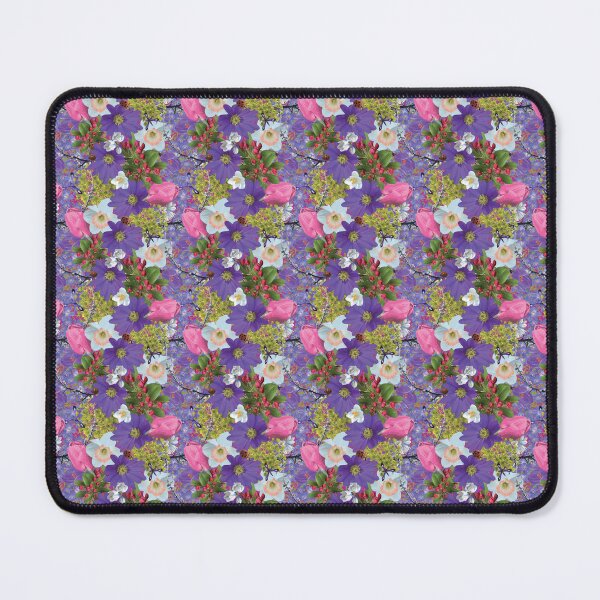 Item preview, Spring Maple Crab Apple Tulips Crocus Windflowers Daffodils on Pink & Green designed and sold by Digitalmyth's Designs.