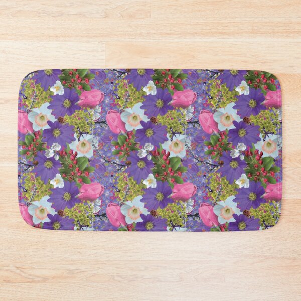 Item preview, Spring Maple Crab Apple Tulips Crocus Windflowers Daffodils on Pink & Green designed and sold by Digitalmyth's Designs.
