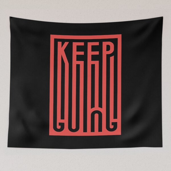 Item preview, Keep Going Typography Retro Mental Health Motivation designed and sold by Aleodor.