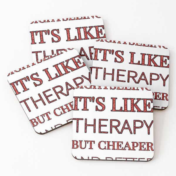 Item preview, Sightseeing It'S Like Therapy But Cheaper And Better Red Rhinestone designed and sold by TheIconSmith.