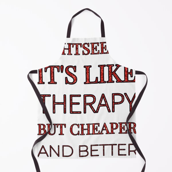Item preview, Sightseeing It'S Like Therapy But Cheaper And Better Red Rhinestone designed and sold by TheIconSmith.