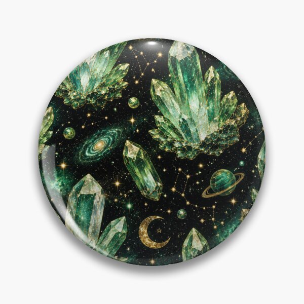 Item preview, Emerald Crystal Galaxy Pattern | Celestial Space Aesthetic designed and sold by Aramdesing.