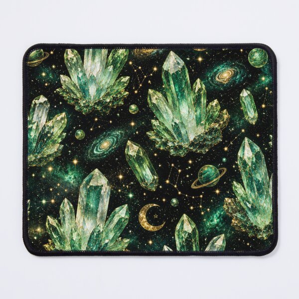 Item preview, Emerald Crystal Galaxy Pattern | Celestial Space Aesthetic designed and sold by Aramdesing.
