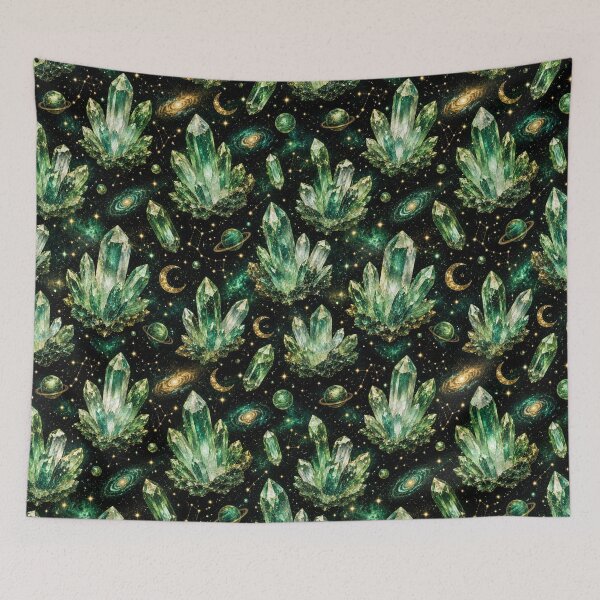 Item preview, Emerald Crystal Galaxy Pattern | Celestial Space Aesthetic designed and sold by Aramdesing.