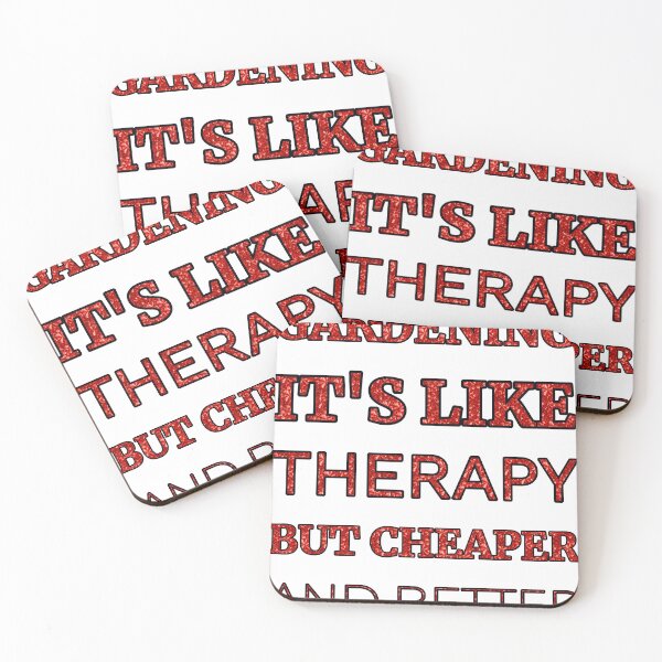 Item preview, Gardening It'S Like Therapy But Cheaper And Better Red Rhinestone designed and sold by TheIconSmith.