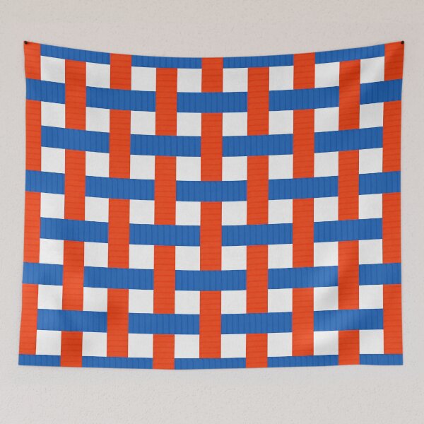 Item preview, Textured Interwoven Lattice of Blue Red and White Stripes designed and sold by ArtyFridgees.