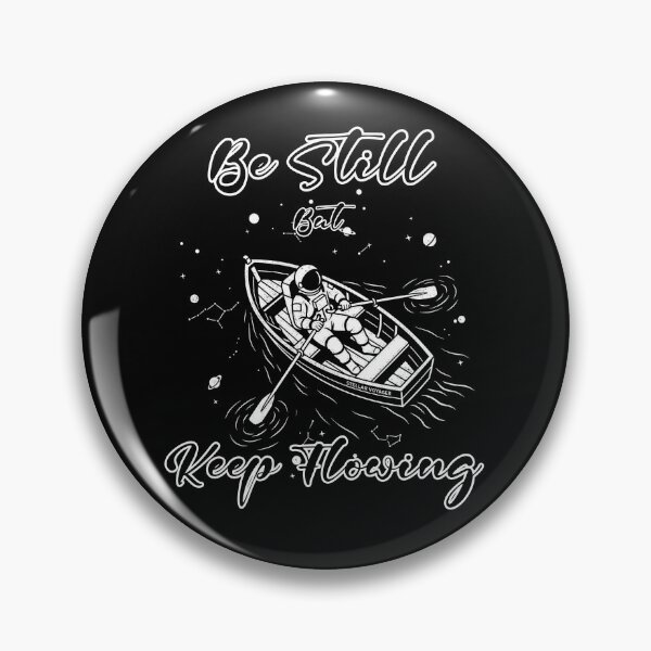 Item preview, Be Still But Keep Flowing Christian Astronaut Cosmic Boat Line Art Space Faith Design | White designed and sold by ZechJohnRB.
