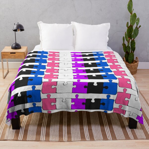Item preview, Genderfluid Puzzle Pieces Pride Flag designed and sold by HarveyHandcraftsandDesigns.