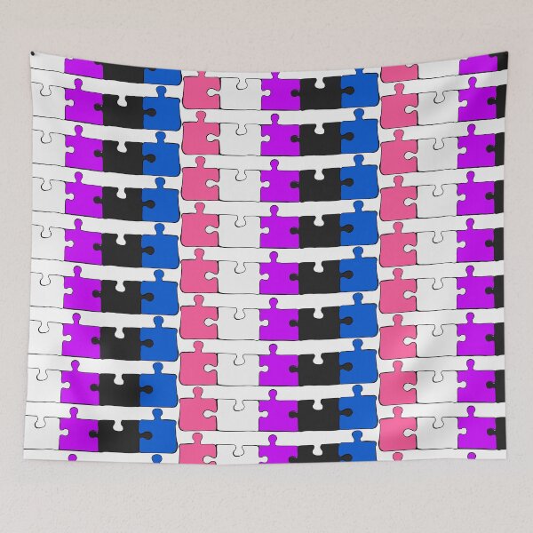 Item preview, Genderfluid Puzzle Pieces Pride Flag designed and sold by HarveyHandcraftsandDesigns.