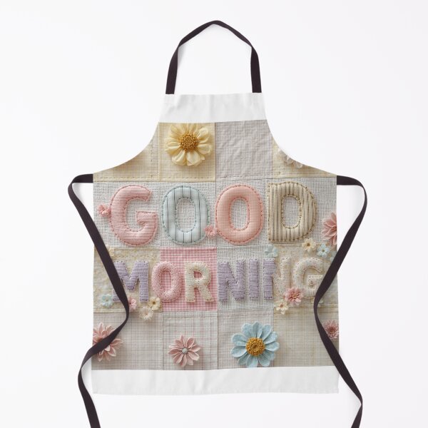 Item preview, The Words "GOOD MORNING" in a Patchwork Style with Flowers designed and sold by Soulstar Designs.