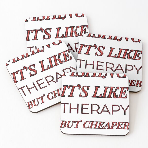 Item preview, Fishing It'S Like Therapy But Cheaper And Better Red Rhinestone designed and sold by TheIconSmith.