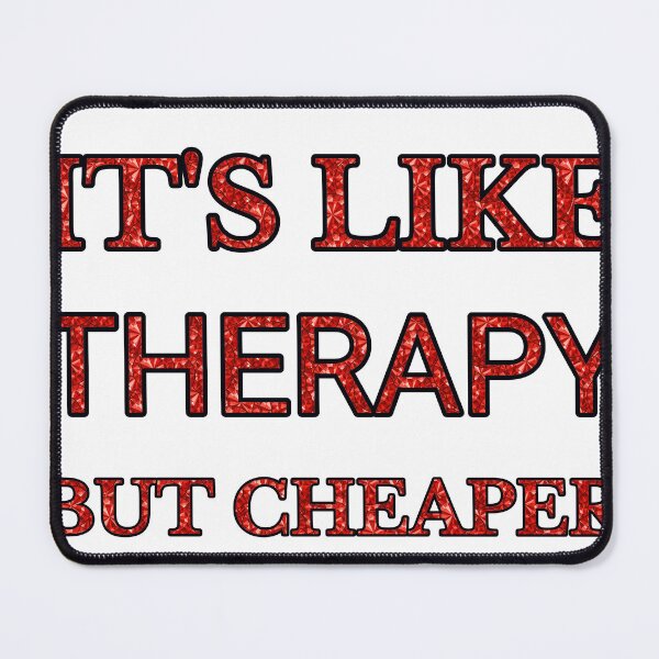 Item preview, Hunting It'S Like Therapy But Cheaper And Better Red Rhinestone designed and sold by TheIconSmith.