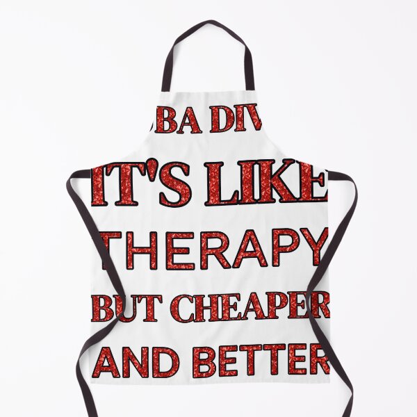 Item preview, Scuba Diving It'S Like Therapy But Cheaper And Better Red Rhinestone designed and sold by TheIconSmith.