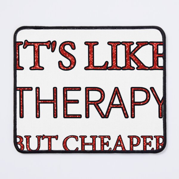 Item preview, Surfing It'S Like Therapy But Cheaper And Better Red Rhinestone designed and sold by TheIconSmith.