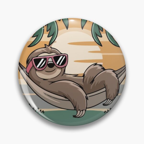 Item preview, Sloth in a hammock on the beach designed and sold by E4ST-INDUSTRIES.