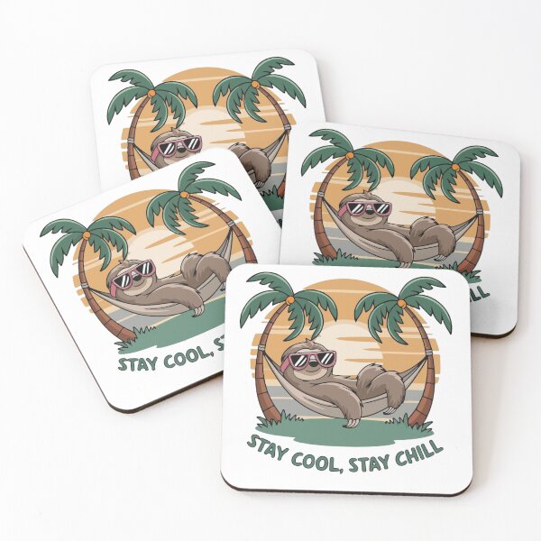 Item preview, Sloth in a hammock on the beach designed and sold by E4ST-INDUSTRIES.