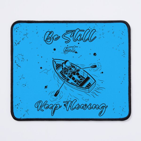 Item preview, Be Still But Keep Flowing Christian Astronaut Cosmic Boat Line Art Space Faith Design | Black designed and sold by ZechJohnRB.