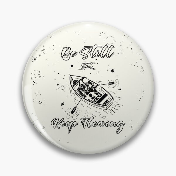 Item preview, Be Still But Keep Flowing Christian Astronaut Cosmic Boat Line Art Space Faith Design | Black designed and sold by ZechJohnRB.