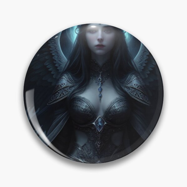 Item preview,  Dark Angel Warrior with Black Wings and Glowing Halo - Fantasy Digital Art designed and sold by DukaveArt .