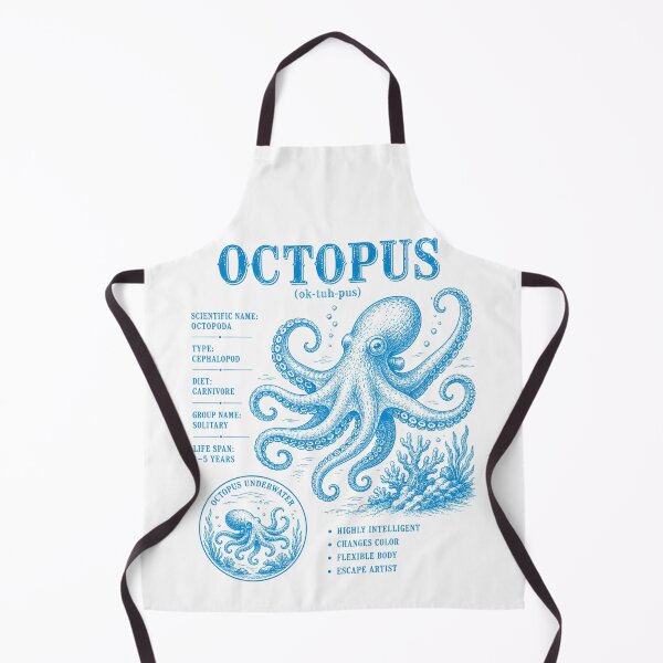 Item preview, Octopus Escape Artist Cephalopod Marine Biology Chart designed and sold by FreshVibe Prints.