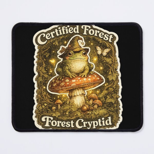 Item preview, Certified Forest Cryptid Frog Mushroom Sticker designed and sold by irfanshikh.