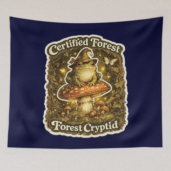 Item preview, Certified Forest Cryptid Frog Mushroom Sticker designed and sold by irfanshikh.