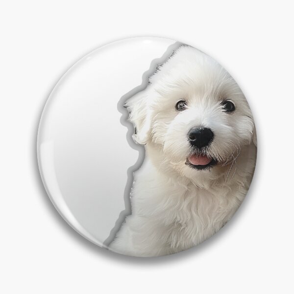 Item preview, Realistic Malshi Puppy Sticker | Cute Maltese Shih Tzu Mix Portrait | Puppy Lover Gift 002 designed and sold by TheTodayTribe.