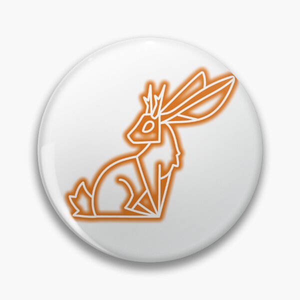 Item preview, Orange Neon Jackalope designed and sold by The Artful Finch.