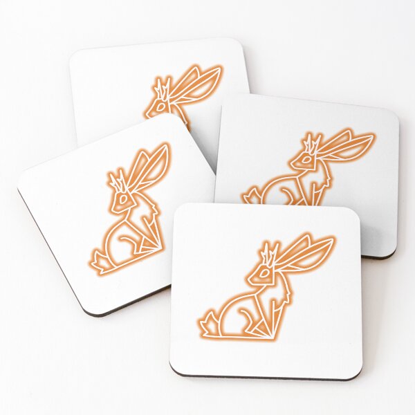 Item preview, Orange Neon Jackalope designed and sold by The Artful Finch.